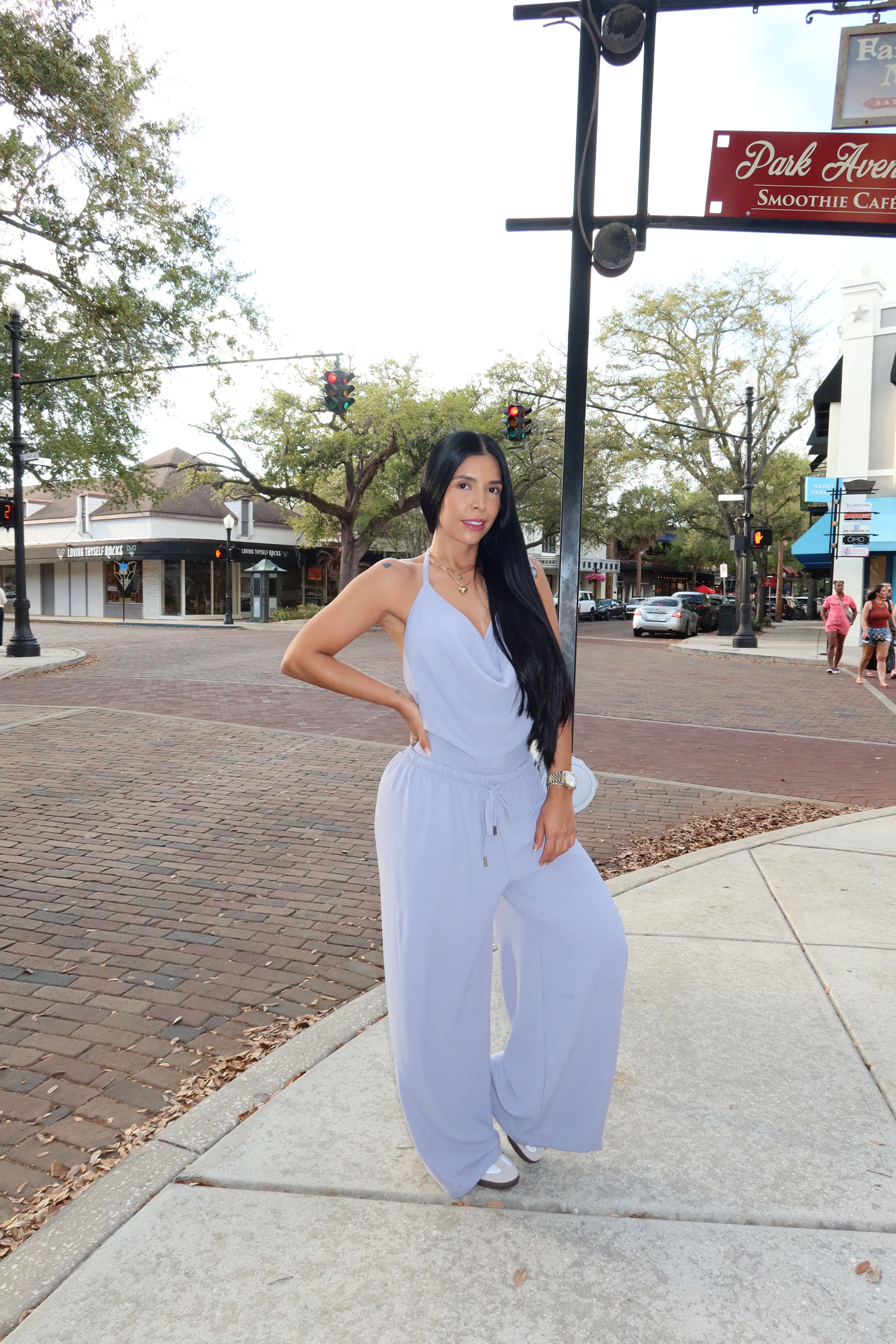 Joa Giraldo Sky Halter Top & Wide Leg Pants Set